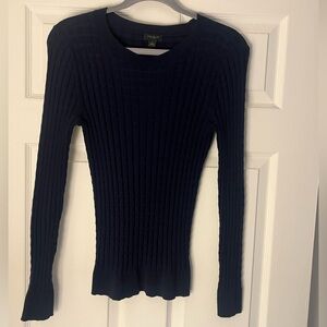 Women’s Ann Taylor Factory Navy Ribbed Sweater Small